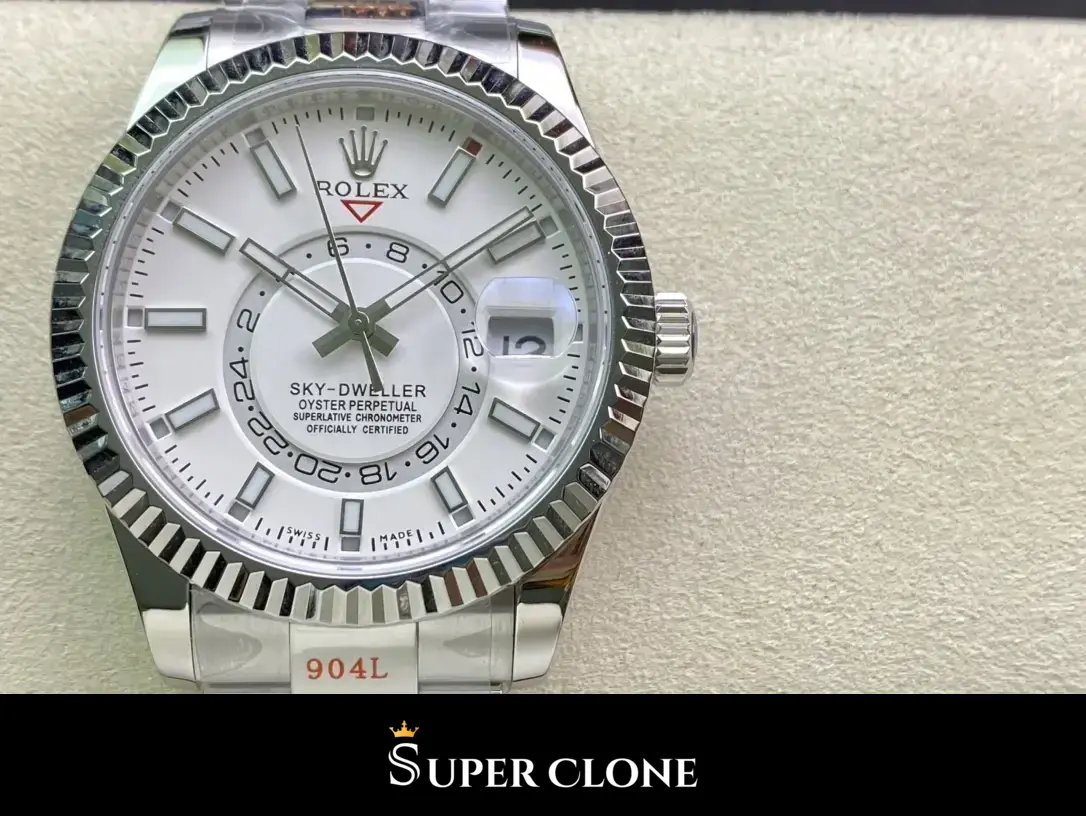 Rolex Sky-Dweller 326938 réplica, vista 10, esfera blanca