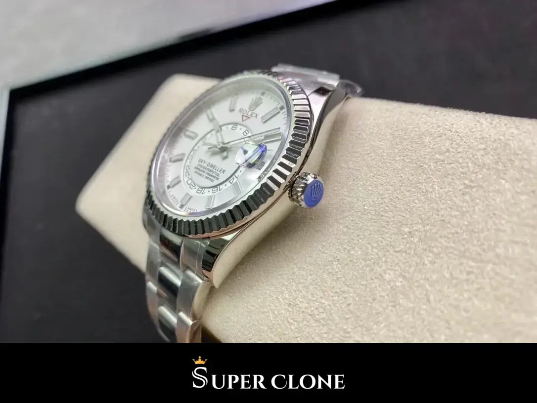 Rolex Sky-Dweller 326938 réplica, vista 2, esfera blanca