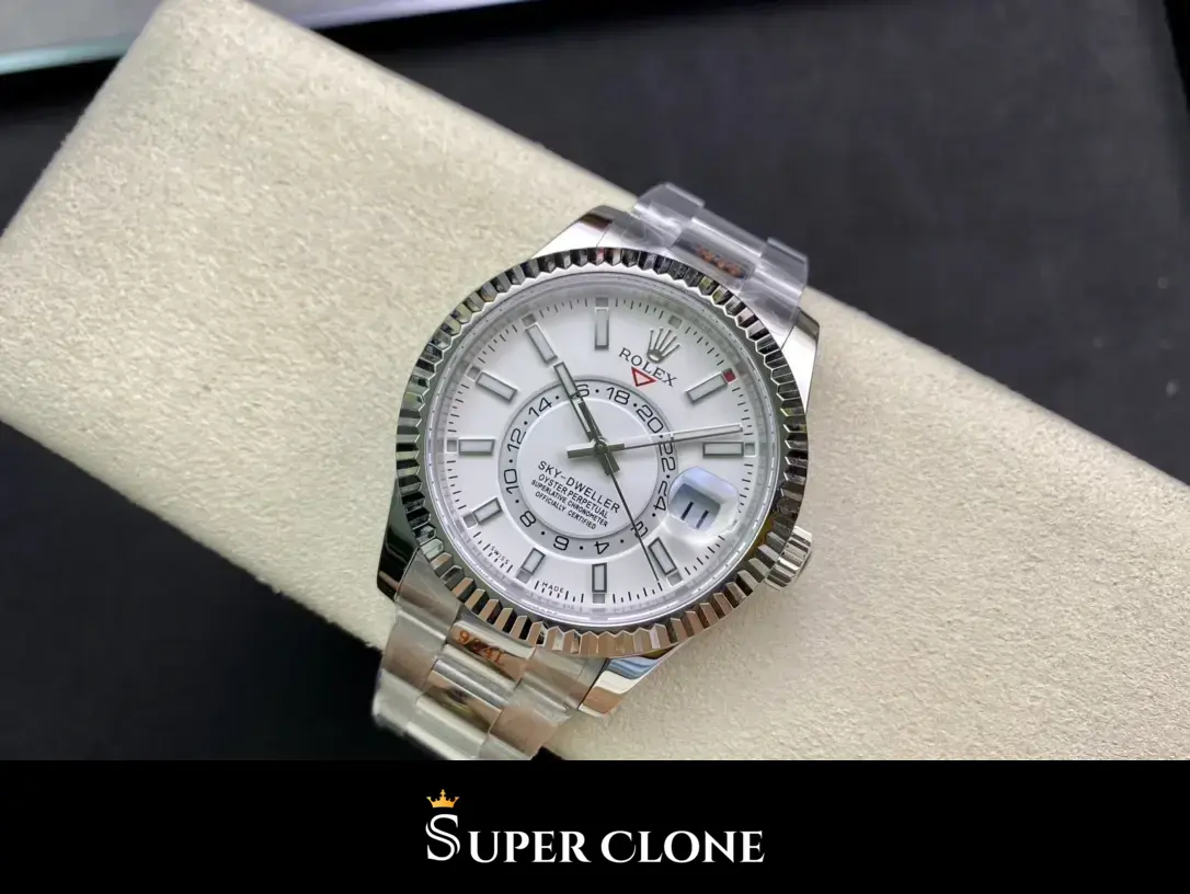 Rolex Sky-Dweller 326938 réplica, vista 4, esfera blanca