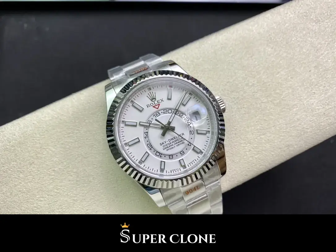 Rolex Sky-Dweller 326938 réplica, vista 6, esfera blanca