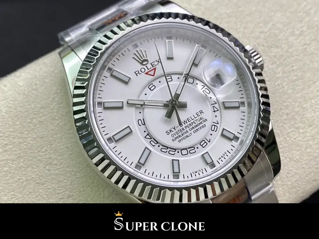 Rolex Sky-Dweller 326938 réplica, vista 7, esfera blanca