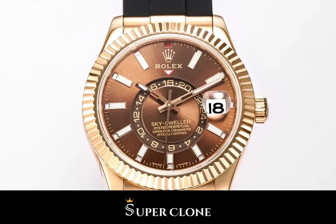 Rolex Sky-Dweller 336235 replica, esfera chocolate, vista 2