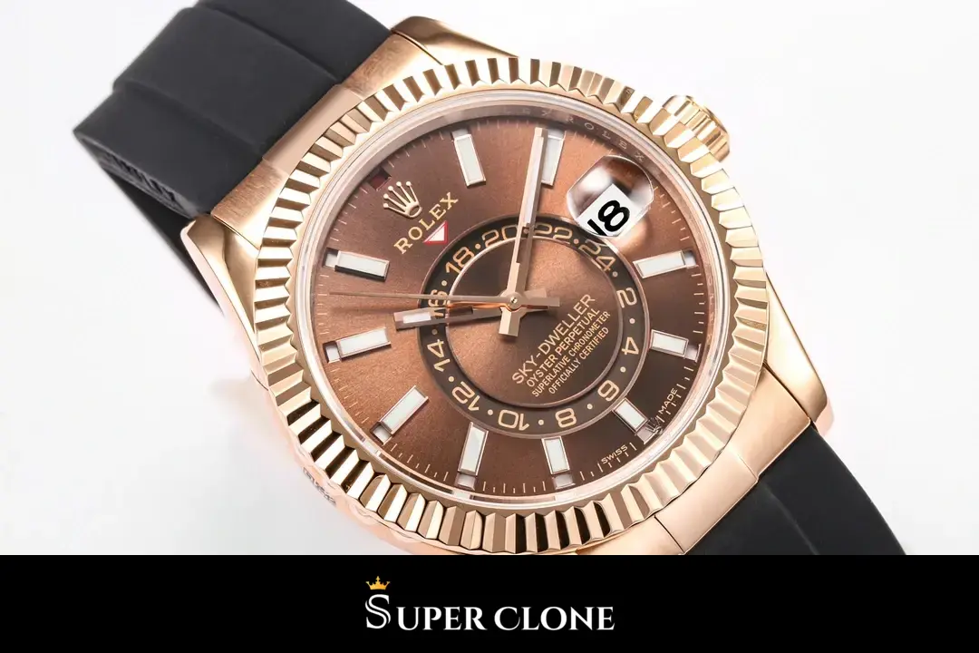 Rolex Sky-Dweller 336235 replica, esfera chocolate, vista 4