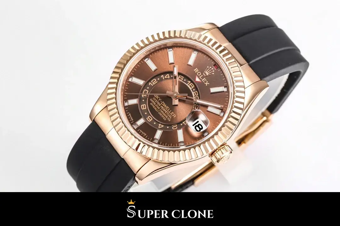 Rolex Sky-Dweller 336235 replica, esfera chocolate, vista 6