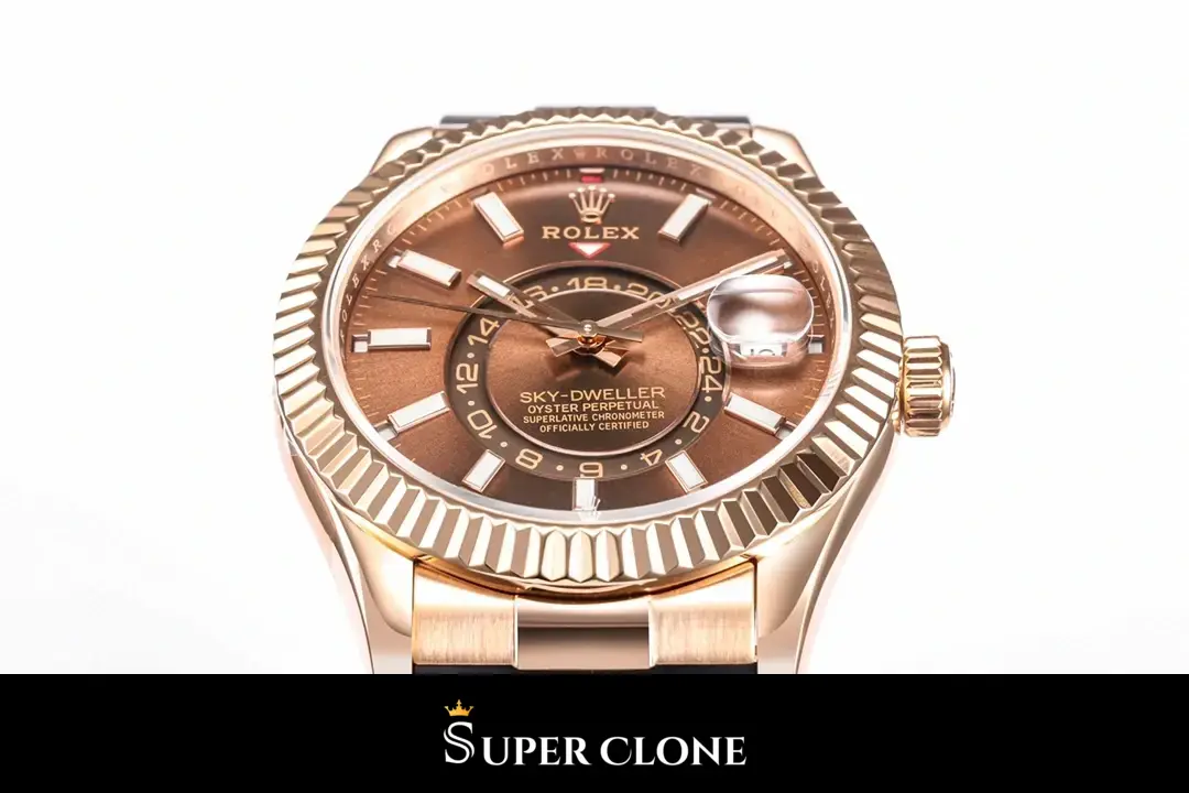 Rolex Sky-Dweller 336235 replica, esfera chocolate, vista 8