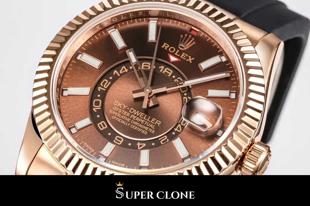 Rolex Sky-Dweller 336235 replica, esfera chocolate, vista 9