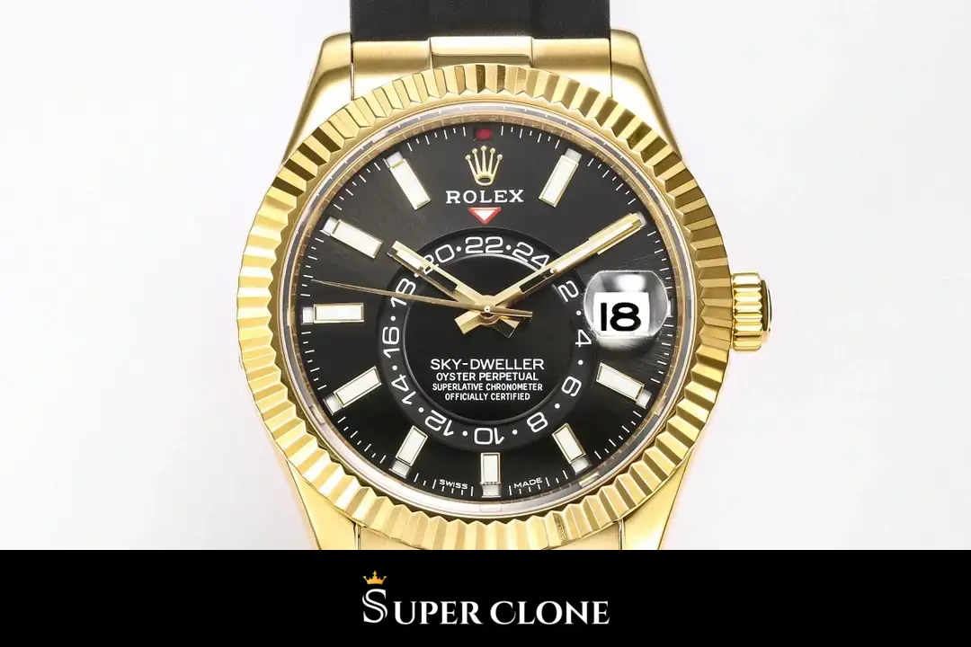 Rolex Sky-Dweller 336238 replica, perfil lateral de la caja
