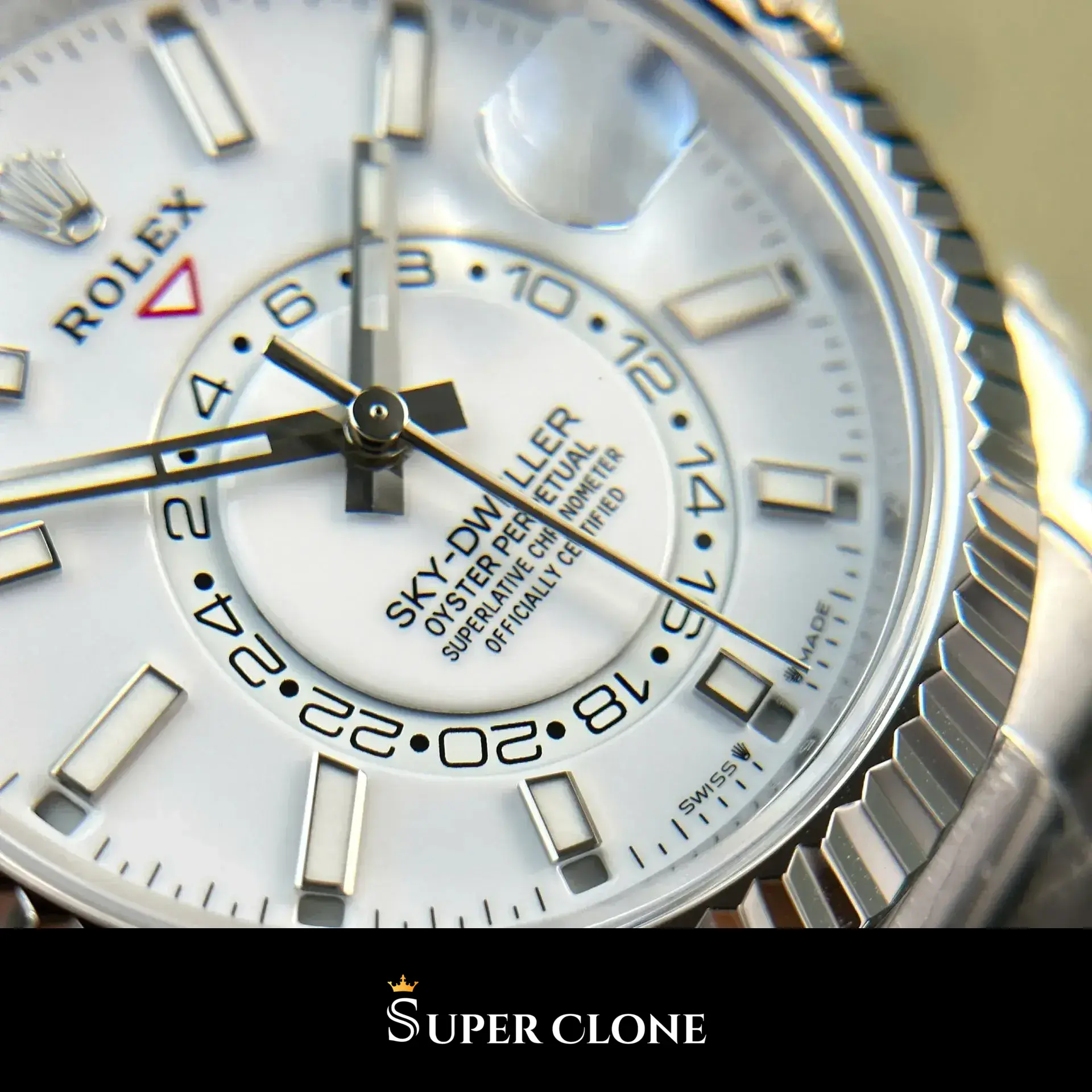 Rolex Sky-Dweller 336239 replica, esfera blanco intenso, vista 10