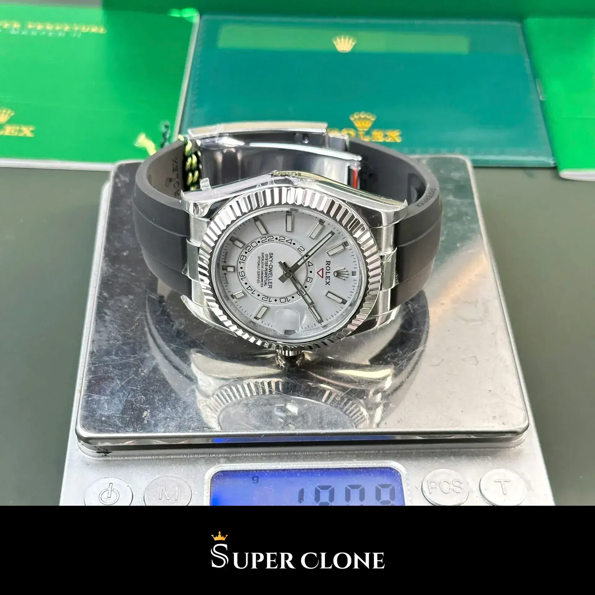 Rolex Sky-Dweller 336239 replica, esfera blanco intenso, vista 5