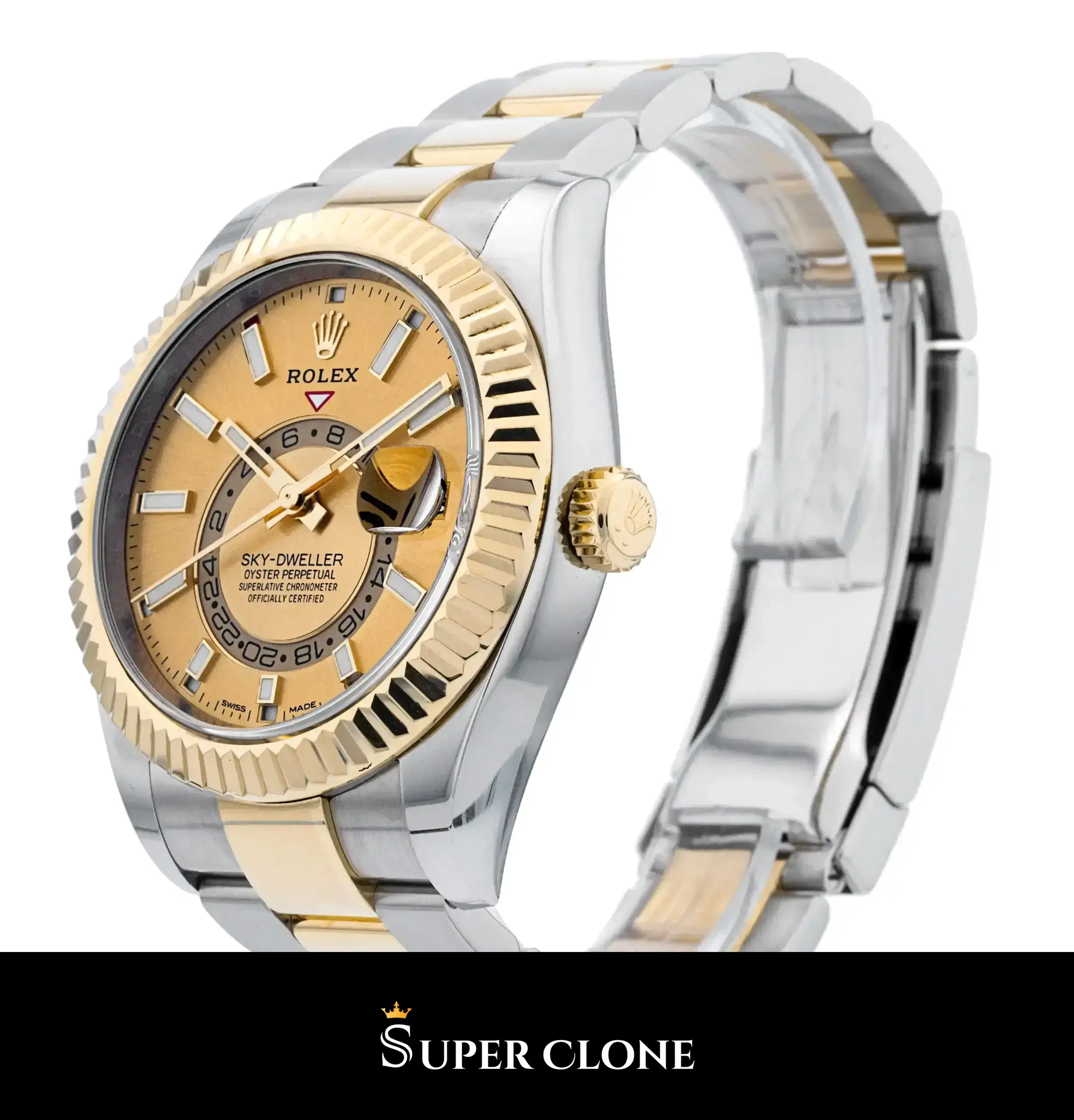Rolex Sky-Dweller 336933 replica, perfil de caja yellow Rolesor