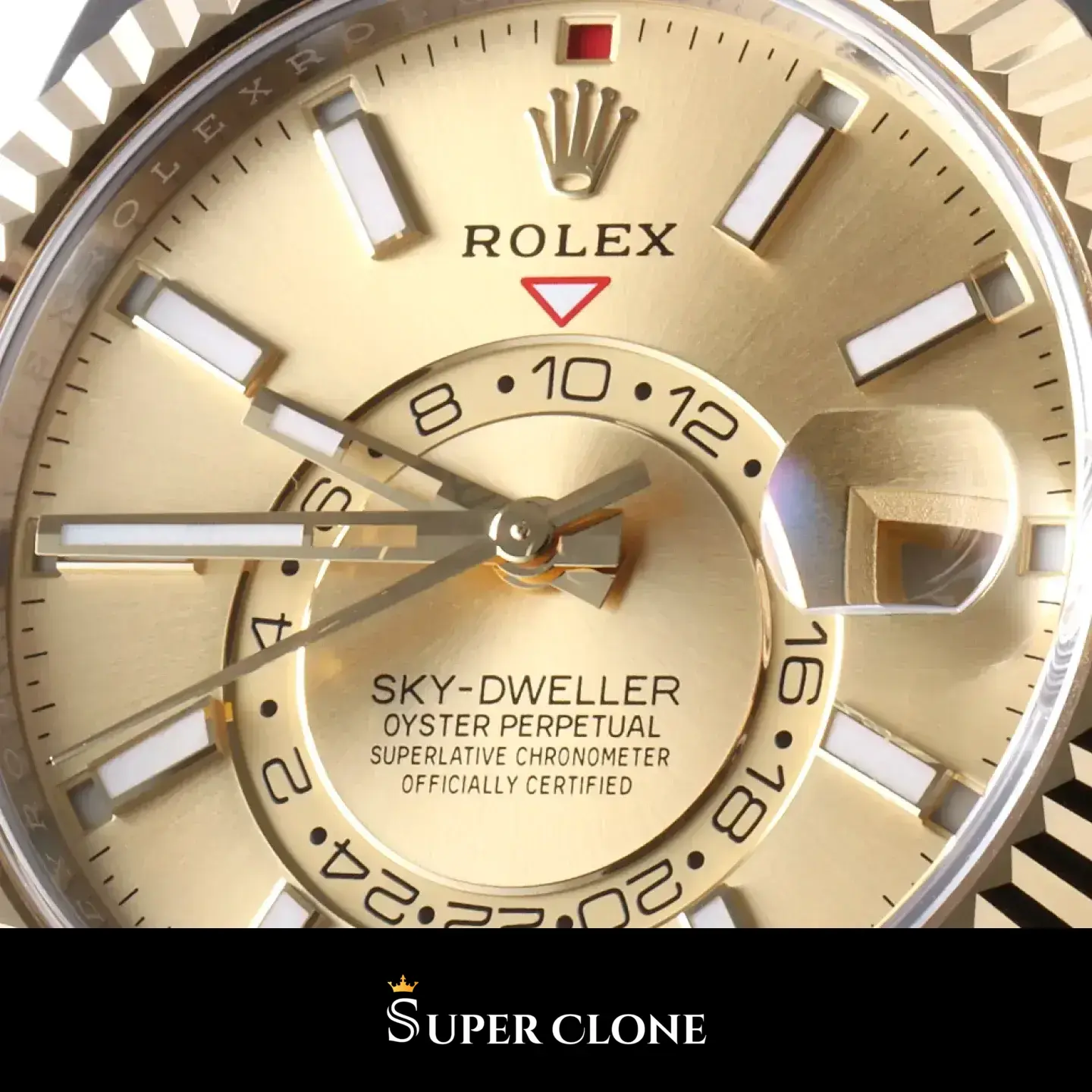 Rolex Sky-Dweller 336933 replica, brazalete Oyster en oro