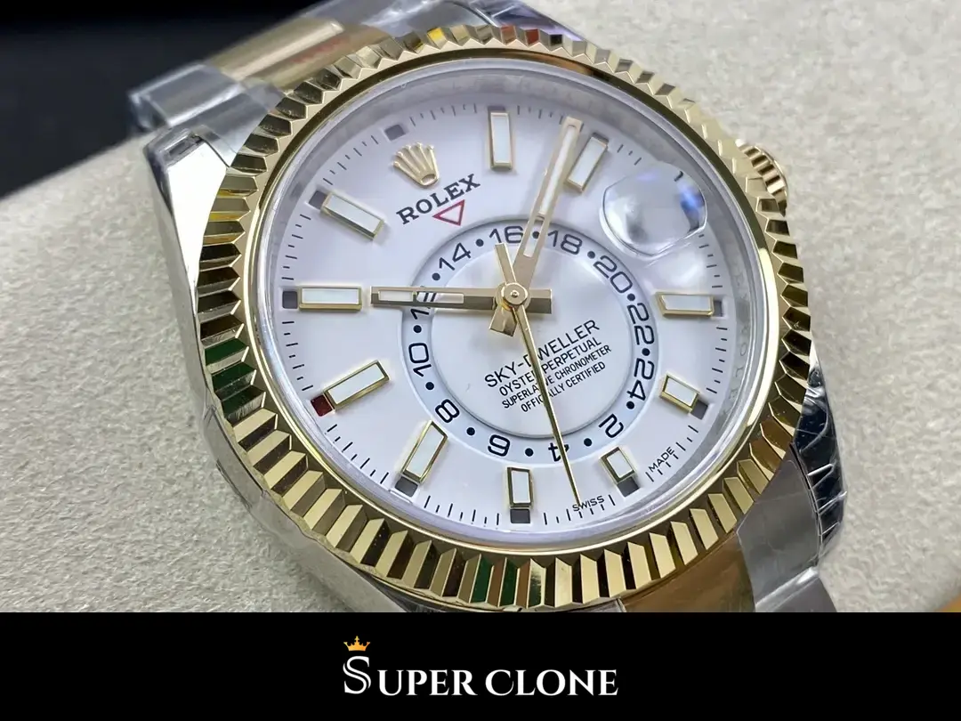 Rolex Sky-Dweller 336933 réplica, esfera blanco intenso, vista 3