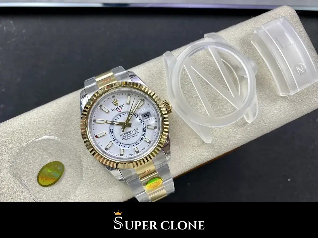 Rolex Sky-Dweller 336933 réplica, esfera blanco intenso, vista 5