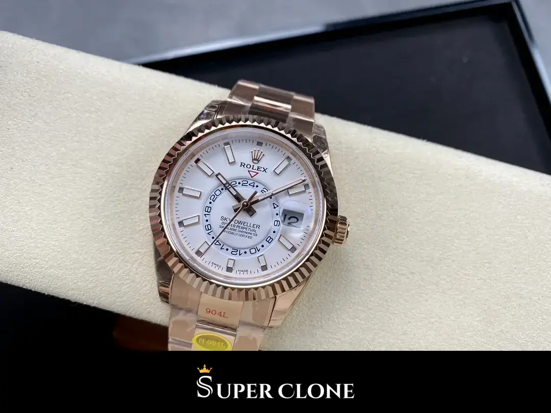 Rolex Sky-Dweller 336935 replica, vista 4, esfera blanco intenso