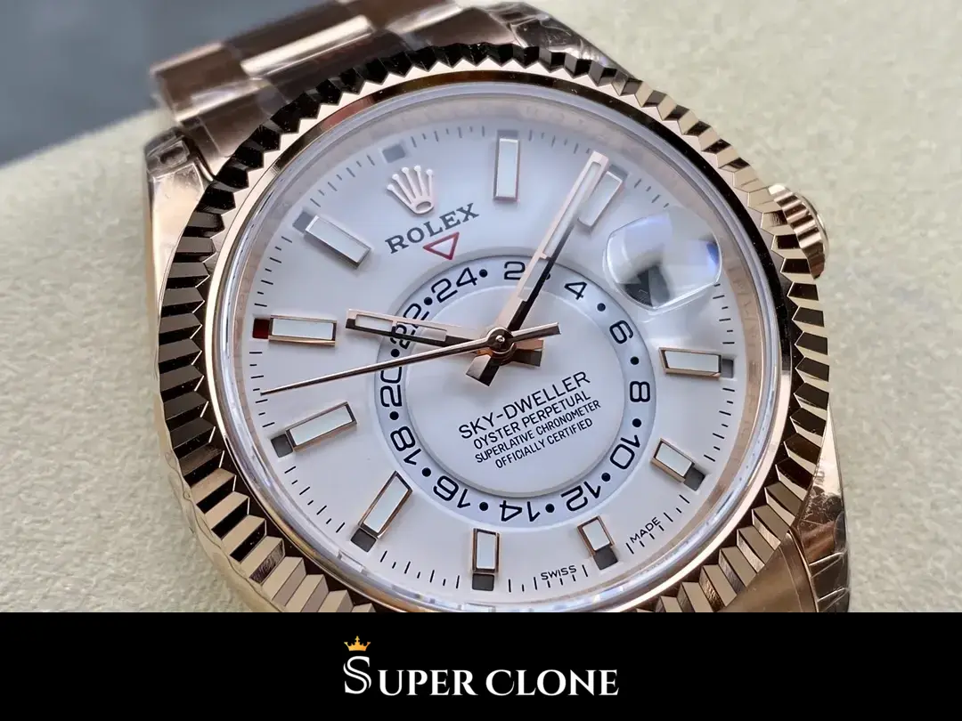 Rolex Sky-Dweller 336935 replica, vista 6, esfera blanco intenso