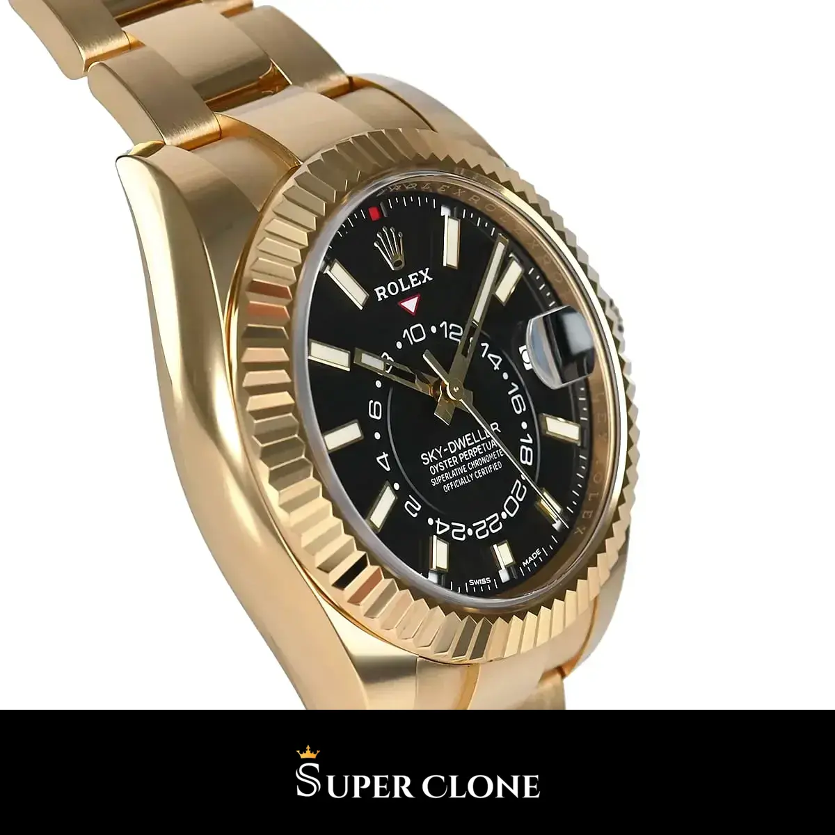 Rolex Sky-Dweller 336938 replica negro brillante, vista 2