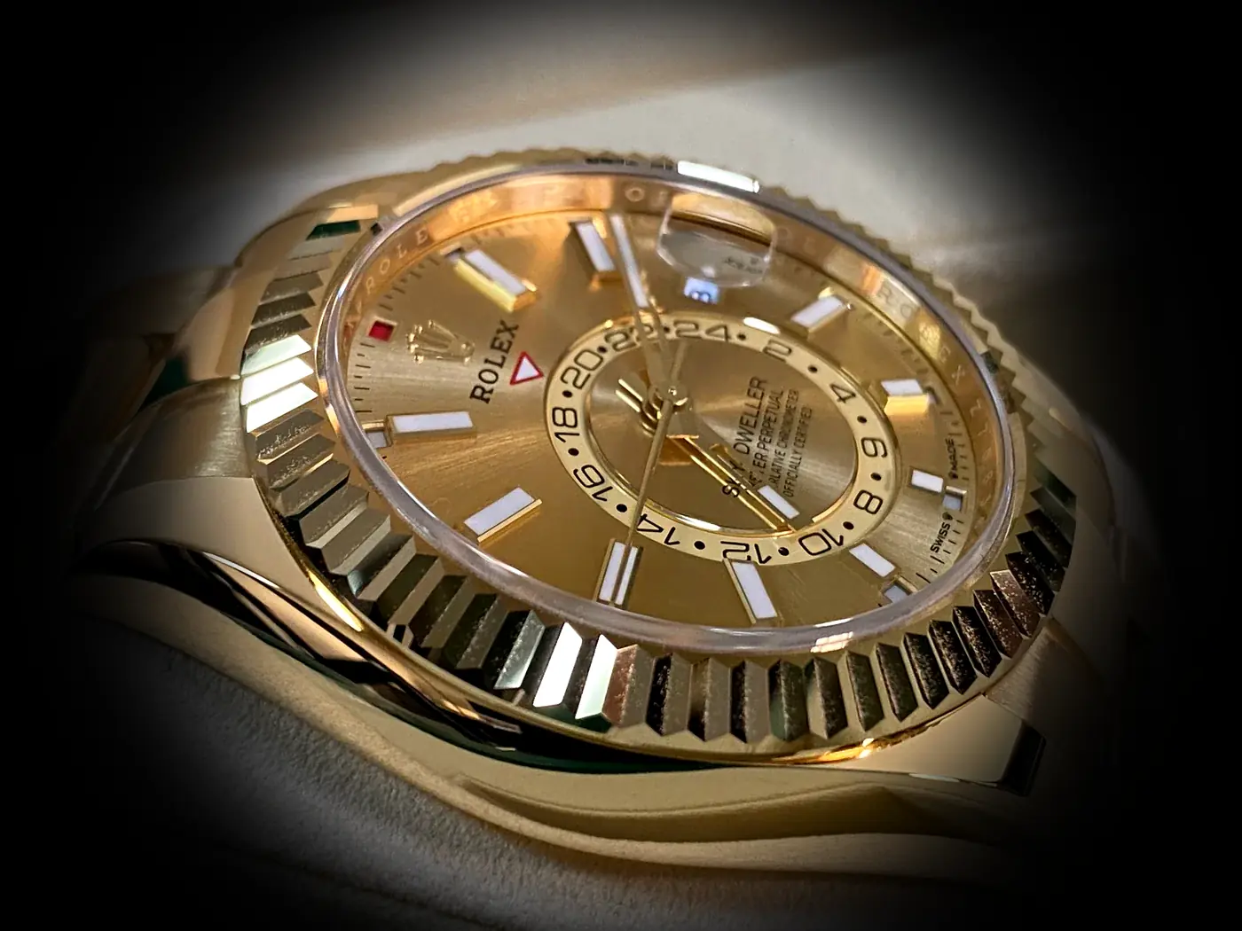 Rolex Sky-Dweller 336938 replica 42mm, toma en la muñeca