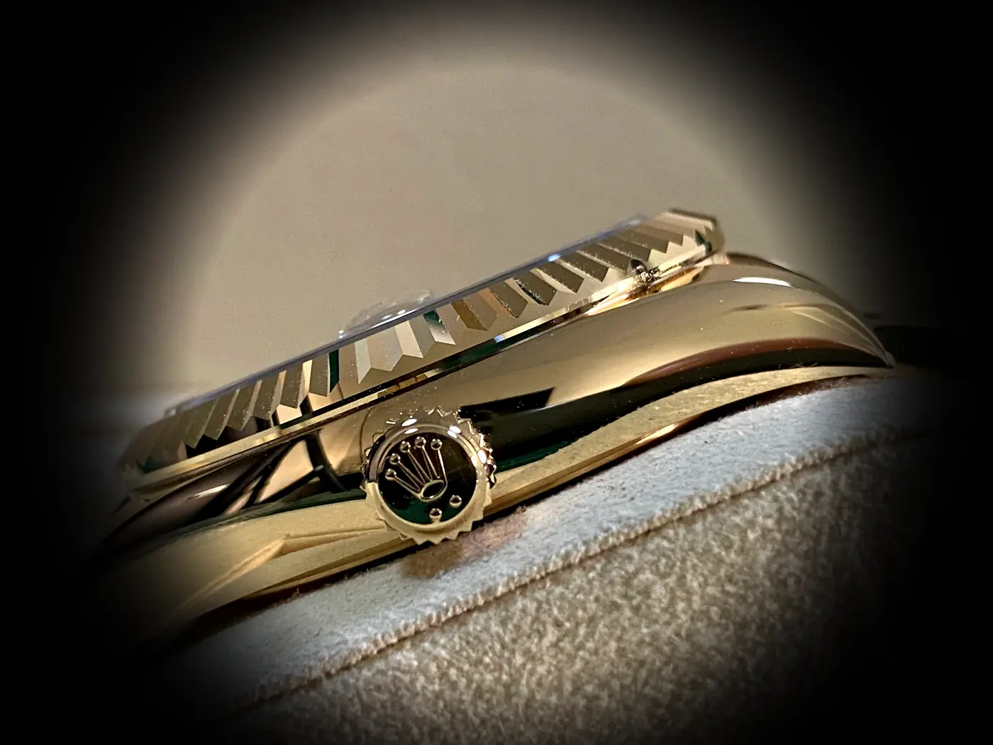 Rolex Sky-Dweller 336938 replica, detalle del brazalete Oyster en oro